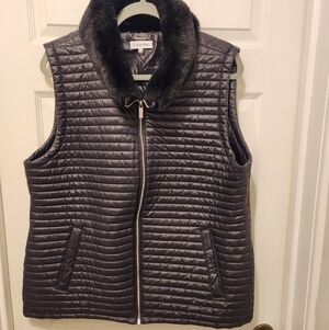 Calvin Klein Women's Black Quilted Vest XL